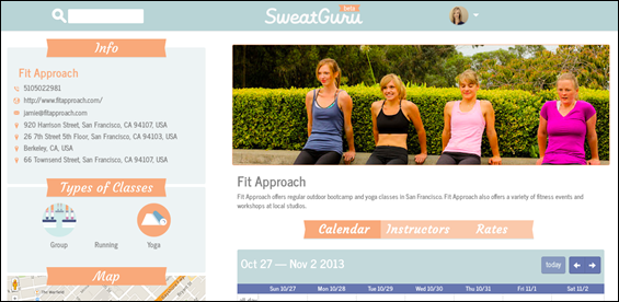 SweatGuru studio profile