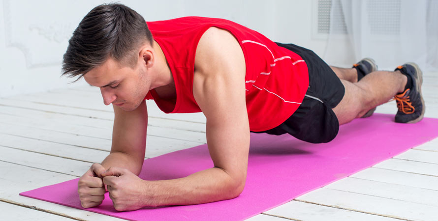 Doing Plank Exercise