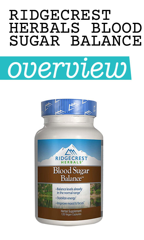 RidgeCrest Herbals Blood Sugar Balance