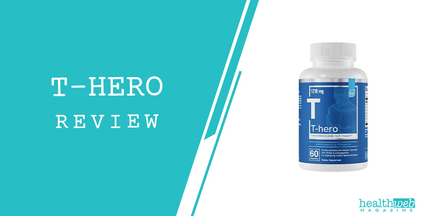 T-Hero Review – Testosterone Booster Supplement Bottle for Male Vitality