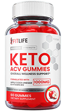 FitLife Keto ACV Gummies Bottle – Apple Cider Vinegar & Ketogenic Weight Support