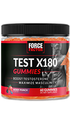 Test X180 Gummies Review – Bottle Image for Male Vitality