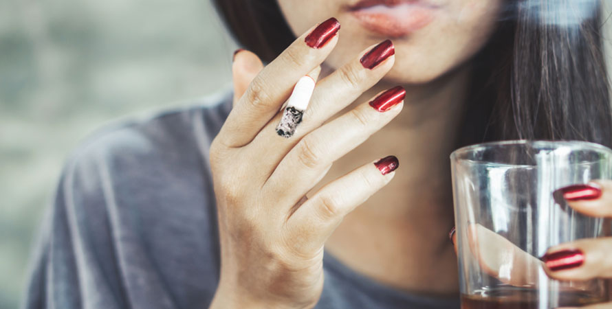 cigarettes and alcohol
