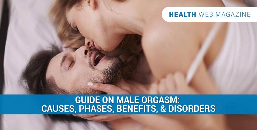 man experiencing male orgasm health benefits including stress relief and brain function boost